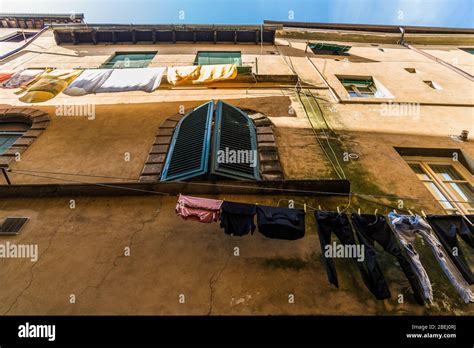 Traditional Colorful Ancient Italian Architecture Houses In Italy Stock