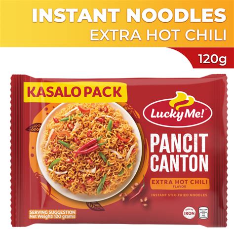 Lucky Me Pancit Canton Instant Noodles Extra Hot Chili Kasalo Pack 120g Lazada Ph