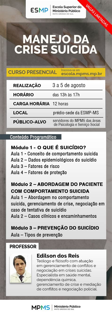 Manejo da Crise Suicida Portal Escola Superior do Ministério Público