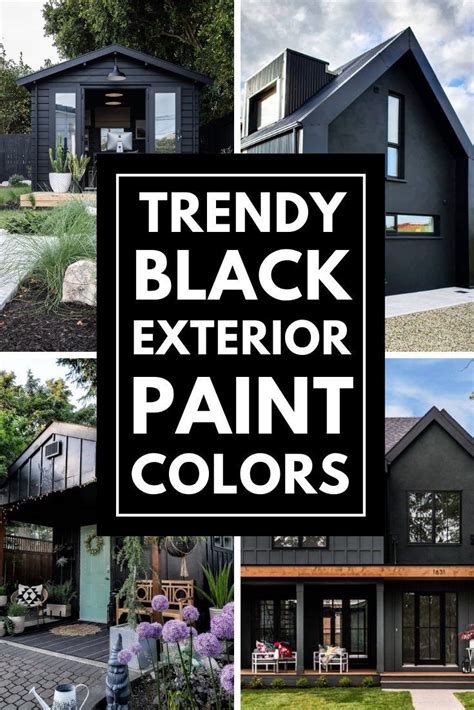 Some Black Exterior Paint Colors Are In The Same Color As Each House