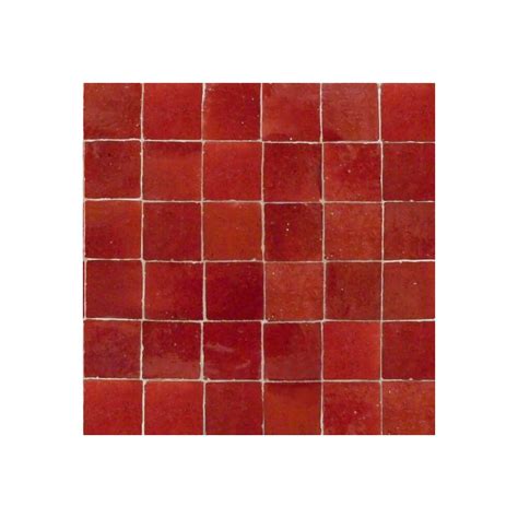 Red Moroccan Tile New York Red Zellige