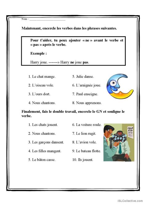 Les L Ments De La Phrases Pratique Fran Ais Fle Fiches Pedagogiques