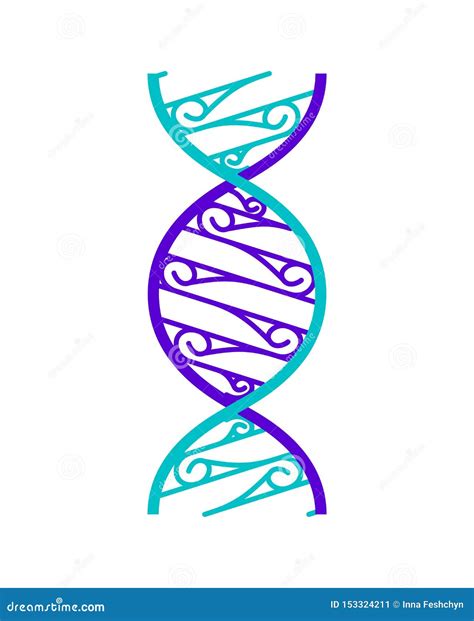 S Mbolo Abstracto Del Filamento De La DNA Aislado En El Fondo Blanco