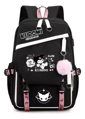 Mochila Escolar Kuromi Melody Peripheral De Gran Capacidad Color