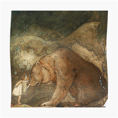 Princess And Bear Illustration By John Bauer Poster For Sale By