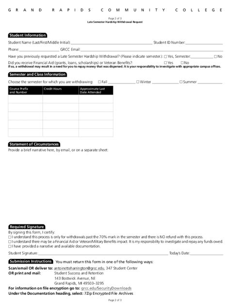 Fillable Online Late Semester Hardship Form Form To Withdraw From