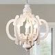 Oaks Aura French Country Cottage Crown Wood Chandelier Light Shabby