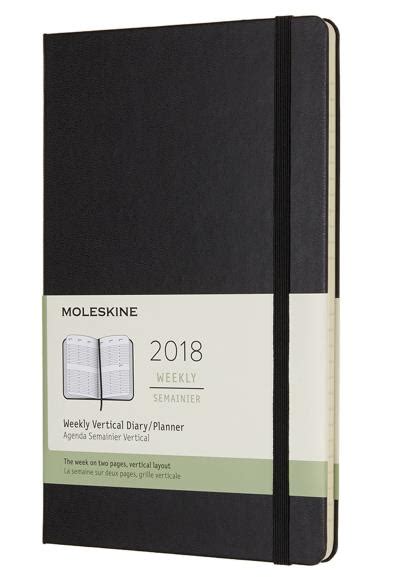 Agenda 2018 Semainier Vertical Grand Format Rigide Noir Agenda Civil