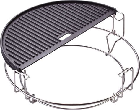 Kamado Joe Half Moon Cast Iron Reversible Griddle Classic BBQing