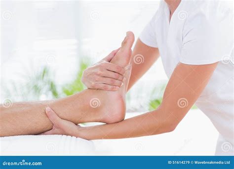 Man Having Foot Massage Stock Image Image Of Room Physiotherapy