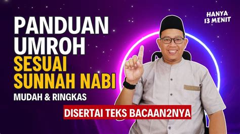 Tata Cara Umroh Dan Bacaan Umroh Sesuai Sunnah Lengkap Youtube