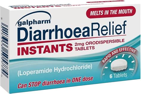 36x Diarrhoea Tablets Instant Relief 2mg Orodispersible Loperamide