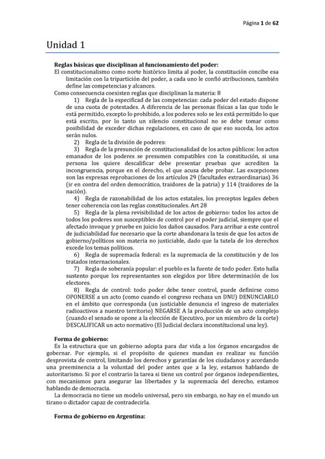 Resumen unidad 1 8 poderes catedra B Unidad 1 Reglas básicas que