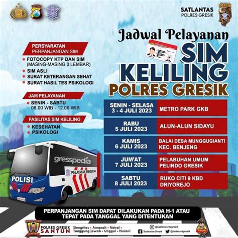 Jadwal Sim Keliling Gresik Juli Minggu Ke Gresspedia Gresik