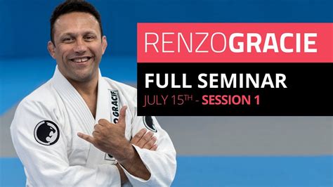 Renzo Gracie Live Seminar In Rio De Janeiro Session I Youtube