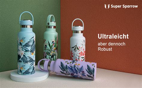 Super Sparrow Trinkflasche Edelstahl Ultraleicht Thermobecher