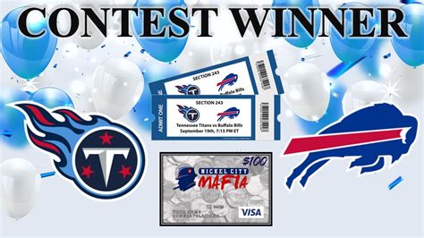 Titans Vs Bills Monday Night Football Giveaway Contest Winner Youtube