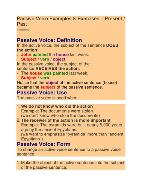 Passive Voice Examples.docx | Verb | Linguistic Typology