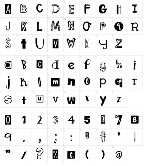 Free Ransom Note Font