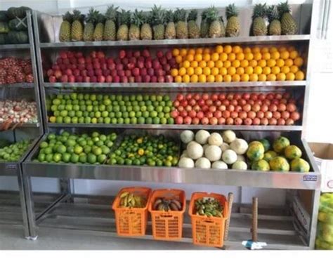 Two Three Tier Racks Stainless Steel Fruits Vegetable Stand Ss For