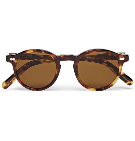 Moscot Miltzen Round Frame Tortoiseshell Acetate Sunglasses Men