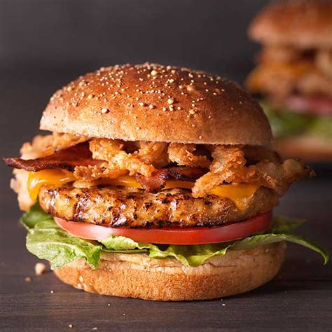 Bacon Cheese Chicken Burger Brakebush