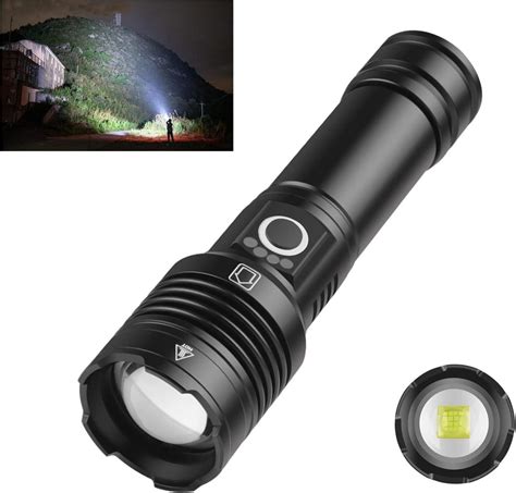 Chasinglee Lampe torche LED rechargeable 250 000 lumens élevés lampe