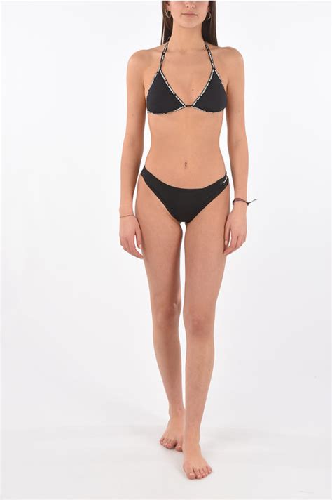 Karl Lagerfeld Top Bikini A Triangolo Con Banda Logata Donna Glamood