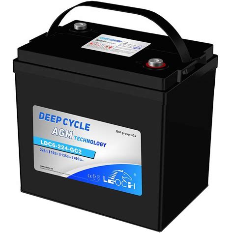 6v 224ah Leoch LDC6 224 GC2 Sealed AGM Heavy Duty Battery Replaces PVX