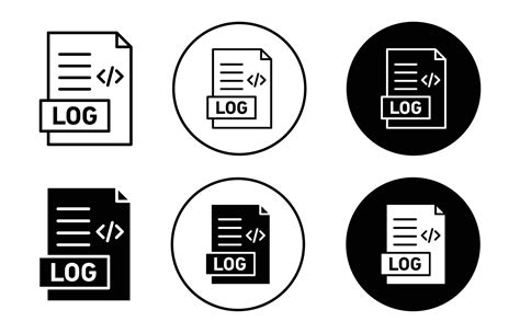 log file icon logo collection set  vector art  vecteezy