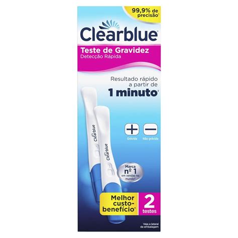 Teste De Gravidez Clearblue Detecção Rápida 2 Un Extrafarma