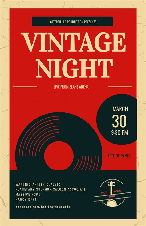 Download 9 Vintage Poster Templates Adobe Photoshop Psd