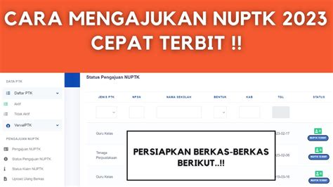 CARA TERBARU PENERBITAN NUPTK BAGI GURU DAN TENAGA KEPENDIDIKAN YouTube