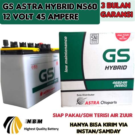 Jual Aki Mobil Avanza Rush Feroza Taruna Terios Xenia GS Astra NS60