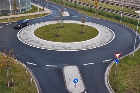 roundabout intersection road layout stock image image  road high