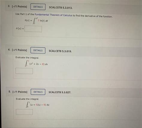 Solved Points Details Scalcet Use Part Chegg