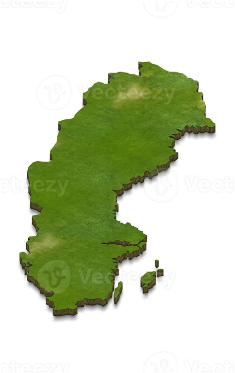 3d Map Illustration Of Sweden 12375056 Png