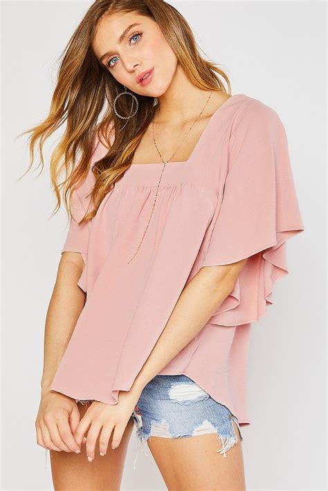 Blush Flowy Blouse In Flowy Blouse Butterfly Blouse Blouse