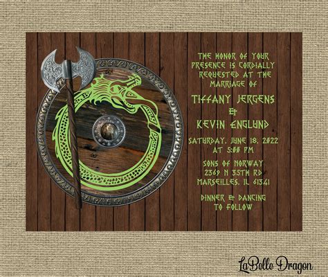 How To Make Unique Viking Themed Wedding Invitations - jenniemarieweddings