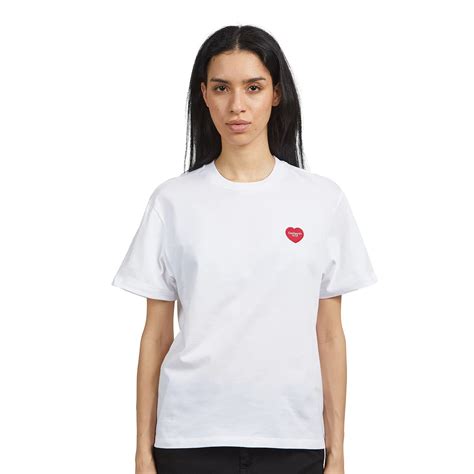 Carhartt Wip W S S Double Heart T Shirt White Hhv