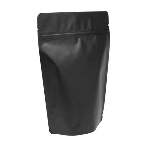 Oz Stand Up Pouch Matte Black Pbfy Flexible Packaging