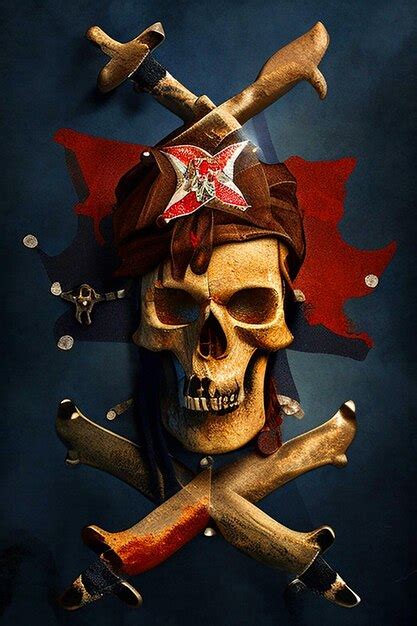 Premium AI Image | incorporated into a skull and crossbones pirate flag ...