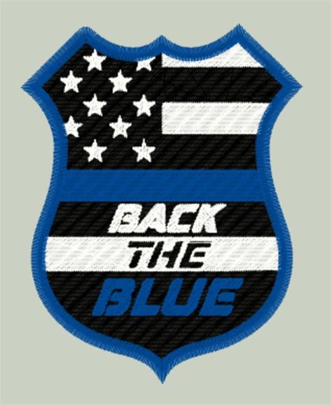 Back The Blue Police Morale Patch Etsy