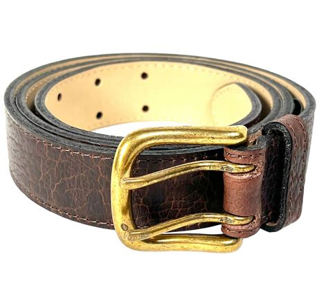 Mountain Khakis Jackson Hole Wyoming Mens Bison Leather Belt Xl Brass