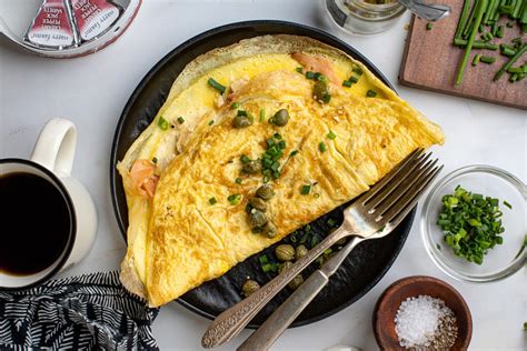 Salmon Omelette Golden Truffle