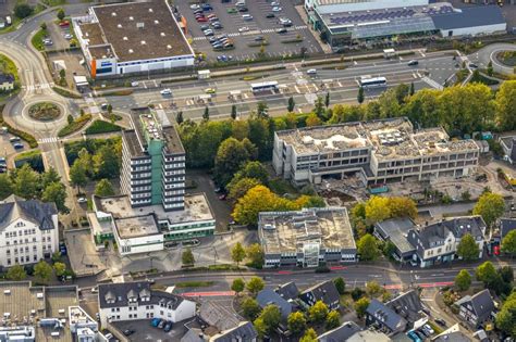 Luftbild Olpe Gebäude der Stadtverwaltung Rathaus in Olpe im