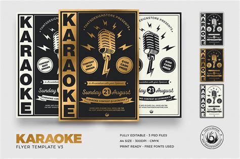 Karaoke PSD Flyer Template Design V3 to download