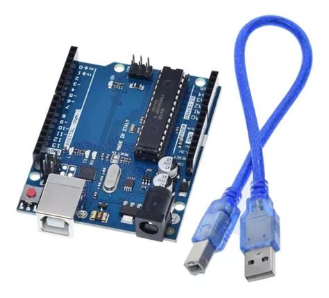 Placa Atmega328 Cabo Usb Compatível Com Arduino Uno R3 Rv3