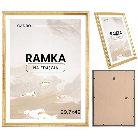 Ramka A3 ramka na zdjęcia ramki do zdjęć na plakat 29 7x42 cm złota