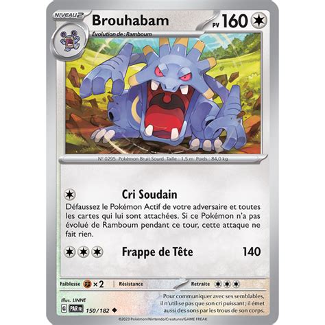 Brouhabam 150 182 Carte Pokémon Peu commune Neuve FR